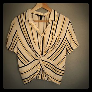 Crop top dress shirt